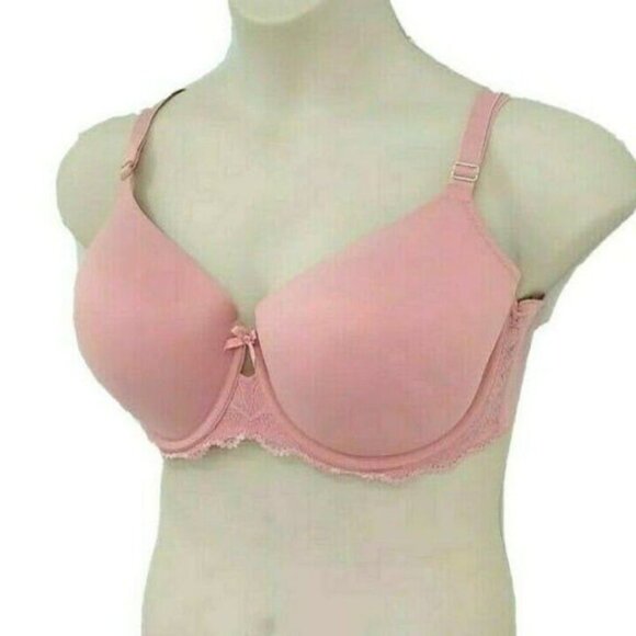 INC International Concepts Womens T Shirt Bra Plus Size 42G Pink with Lace NEW - Picture 3 of 8